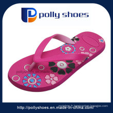 Sandales de bain de plage de Sandale de plage de confort rouge plat féminin Flip Flop